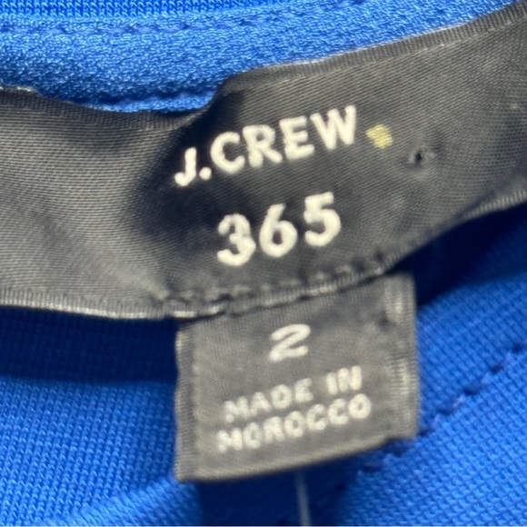 (NWT) J.CREW 365 Ruched Ponte Sheath Dress Cobalt Blue Size 2 - Picture 5 of 5